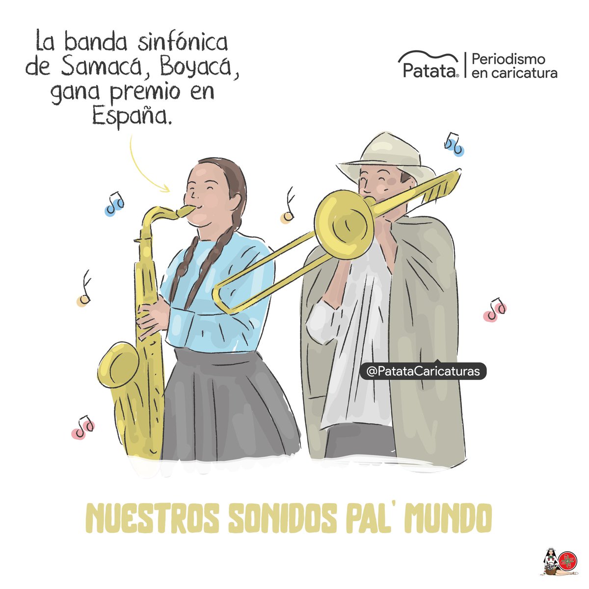 PATATAdibujo's tweet photo. 🎺🏞️ La banda sinfónica de Samacá gana premio en Valencia, España. https://t.co/4JZjtEUglu