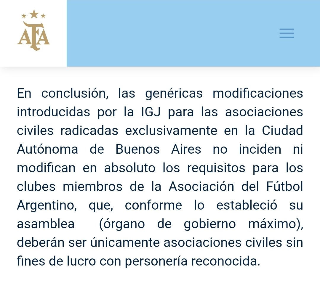 La AFA le responde a Milei que las SAD no podrán ser parte de sus torneos.
