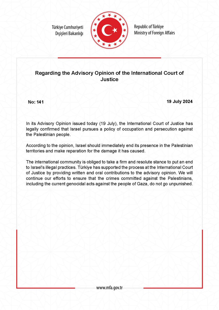 Regarding the Advisory Opinion of the International Court of Justice mfa.gov.tr/no_-141_-ulusl…