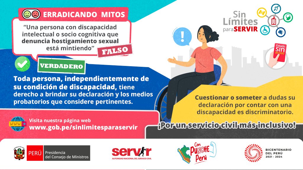 SERVIR_PERU's tweet image. 🚨¡Atención! Jefes y gestores de las #ORH del Estado🚨
Garantizar la protección de los servidores en situación de discapacidad es una política de Estado que se debe cumplir.
📣¡Juntos por un servicio civil más #inclusivo!
ℹ️Más info: gob.pe/sinlimitespara…
#ServirSinLímites👨🏽‍🦽👩🏽‍🦯