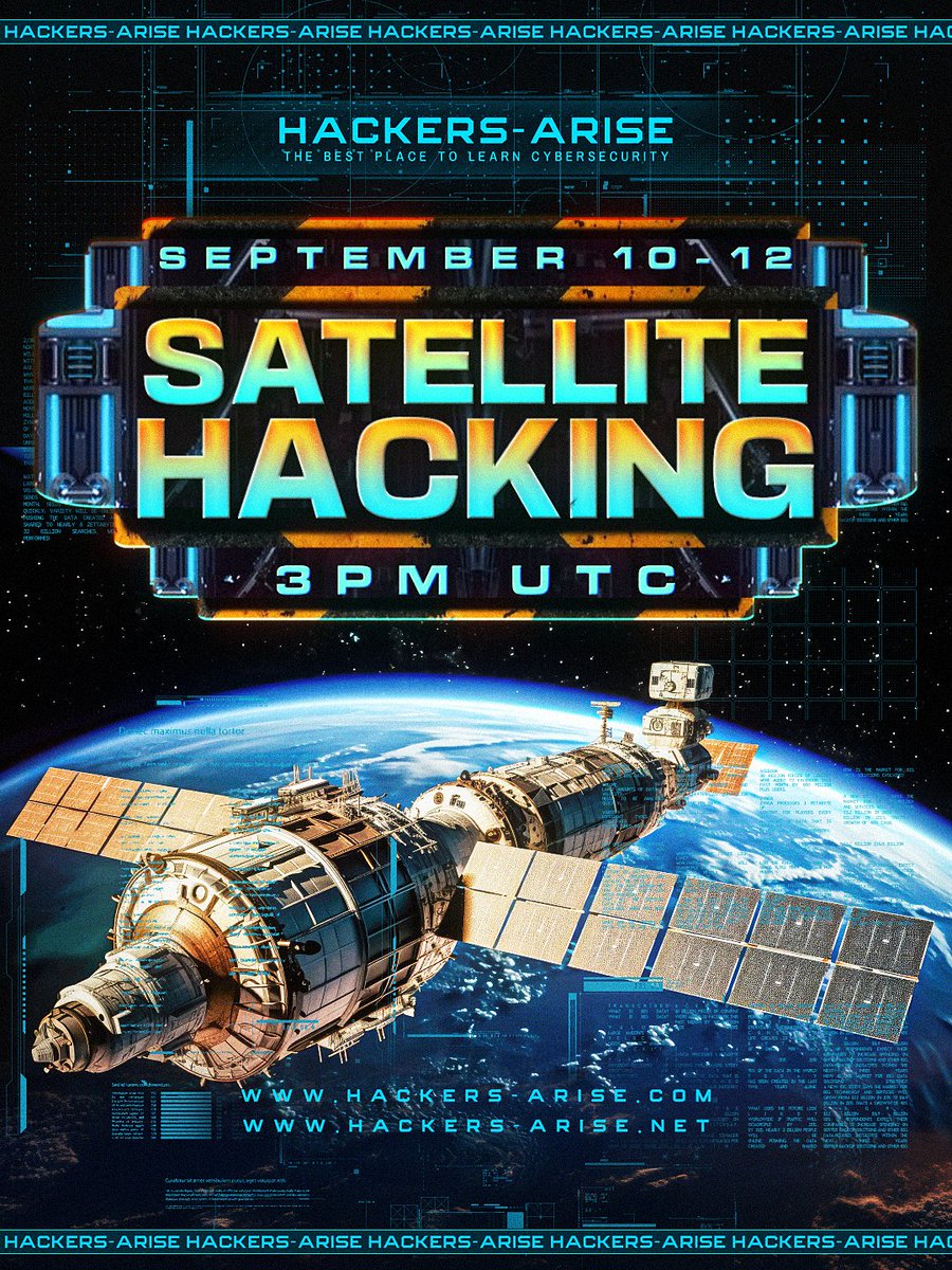 IamSmouk's tweet image. Are you ready for one of the most anticipated courses of 2024? @three_cube  will teach you how to hack satellite signals. Join us at hacker-arise.com or hackers-arise.net
hackersarise.thinkific.com/bundles/subscr…
#CyberSecurity #Hacking #SatelliteHacking #EthicalHacking