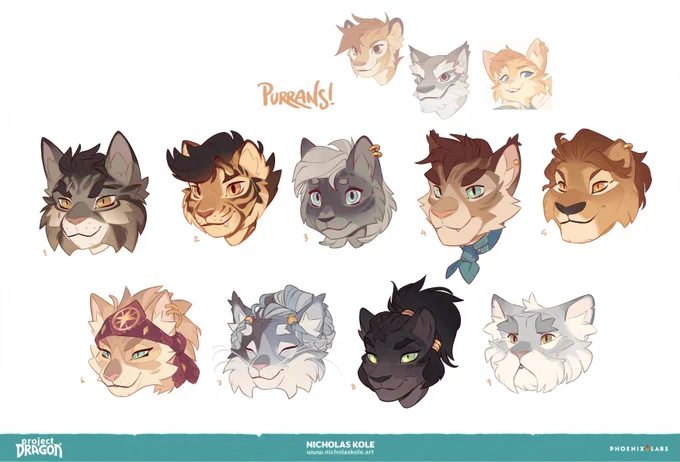 Alright! TIME FOR CATSProject Dragon had 5 playable races scoped for our launch in the starter region- Humans, Fauns, Wyvarr, Valekin  Purrans! Our cat folk were a culture of traveling performers with a rich tradition of theater- 