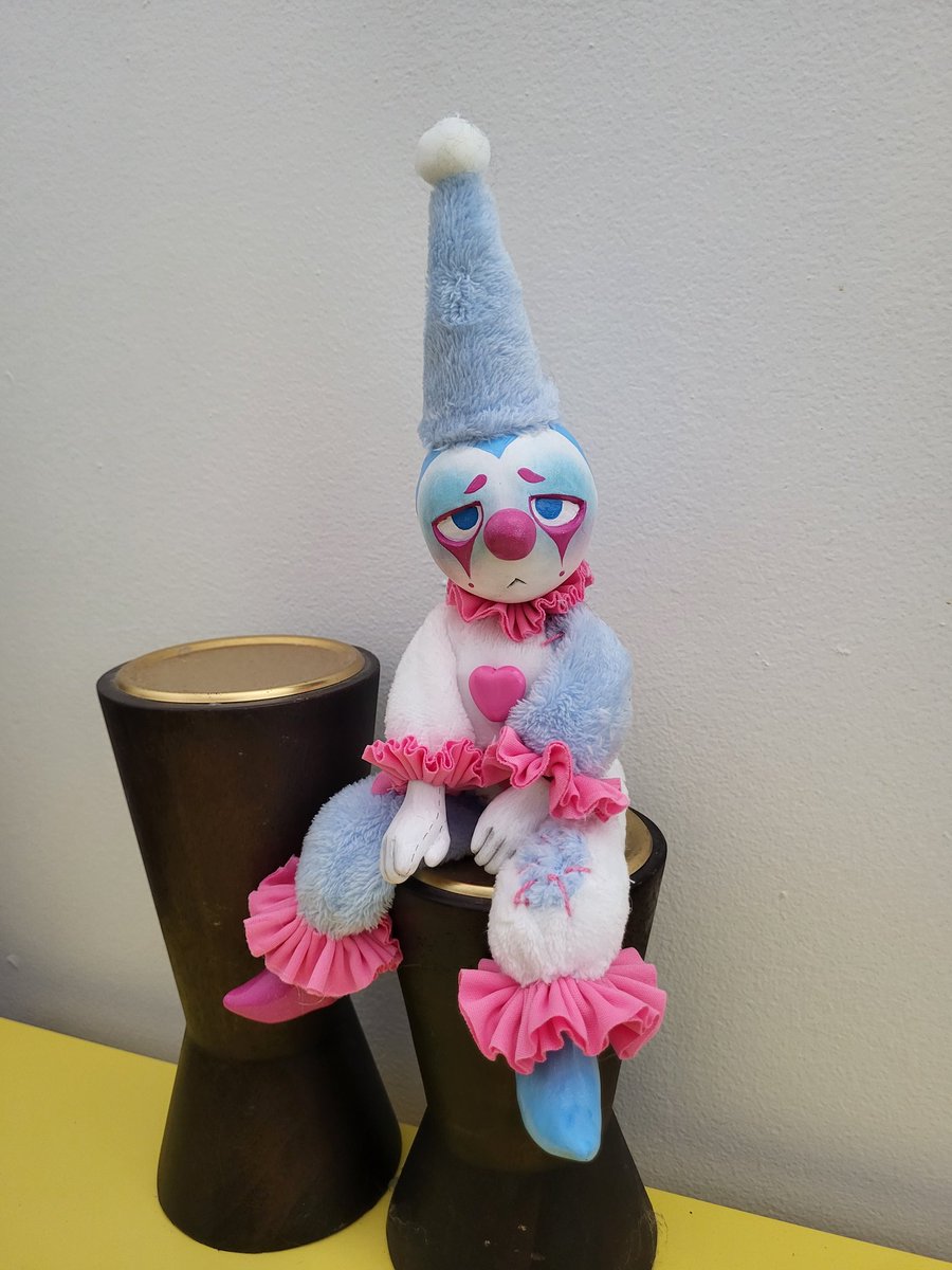 Cotton Candy Clown
OOAK art doll, handmade by me