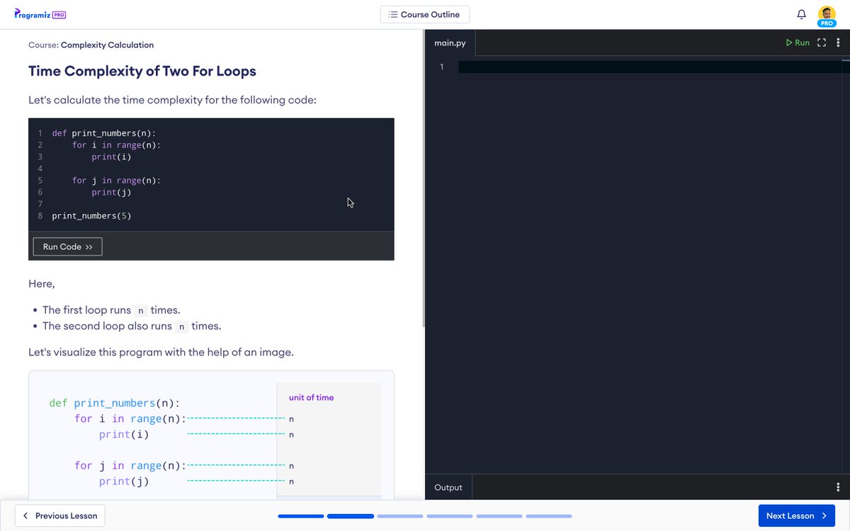 roshankc2000's tweet photo. #LSPPDay49

I am currently studying about Complexity Calculation as a basic part of DSA with Python. I studied about Time Complexity of O(nlogn) and Time Complexity of Two For Loops.

#60DaysOfLearning2024 #LearningWithLeapfrog https://t.co/LwcWbCuY56