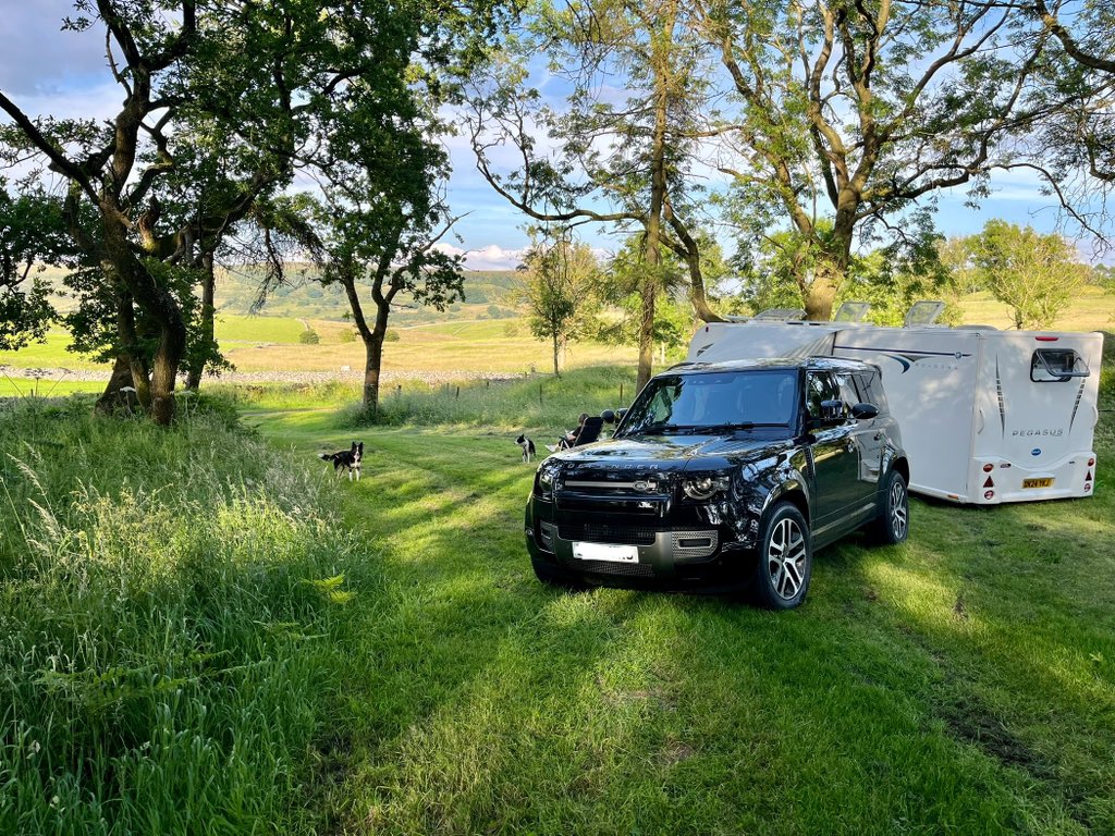 pidster61's tweet photo. First time towing with the new car, to this lovely little off grid site for the weekend. https://t.co/dypD9056il