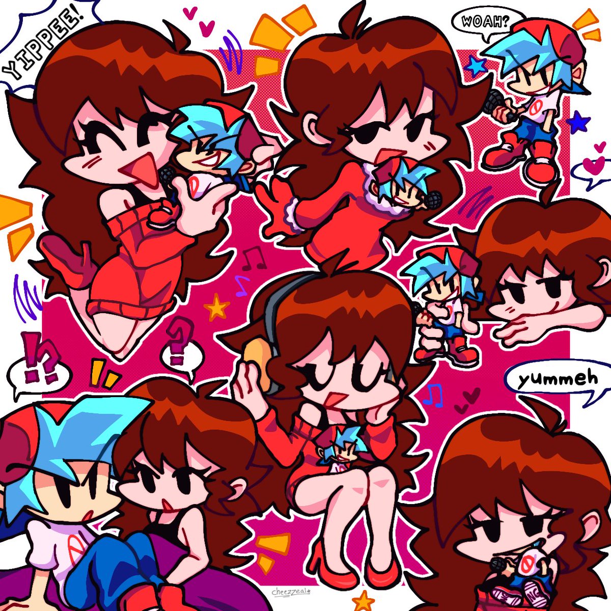 cheezzeal's tweet photo. Big gf and smol bf lol. Thanks for 100 followers I am now super popular. Anywah do you still fw my bf fnf keychain?
#FNF #fridaynighfunkin https://t.co/wMqmNb8l2b