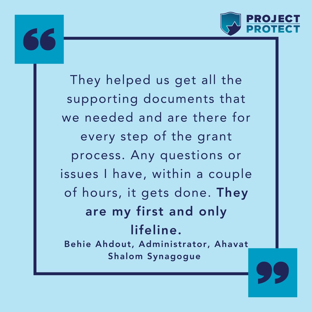 TeachCoalition_'s tweet photo. #ProjectProtect is here to ensure our schools, shuls, camps, and more, are safe and secure! 🛡️ But we don’t just advocate and help secure funding – we make sure those funds land directly in their pockets with the assistance of our grants services team. Learn more about how Project Protect is helping secure Jewish institutions nationwide via the #linkinbio.💪 #SchoolSafety #Antisemitism