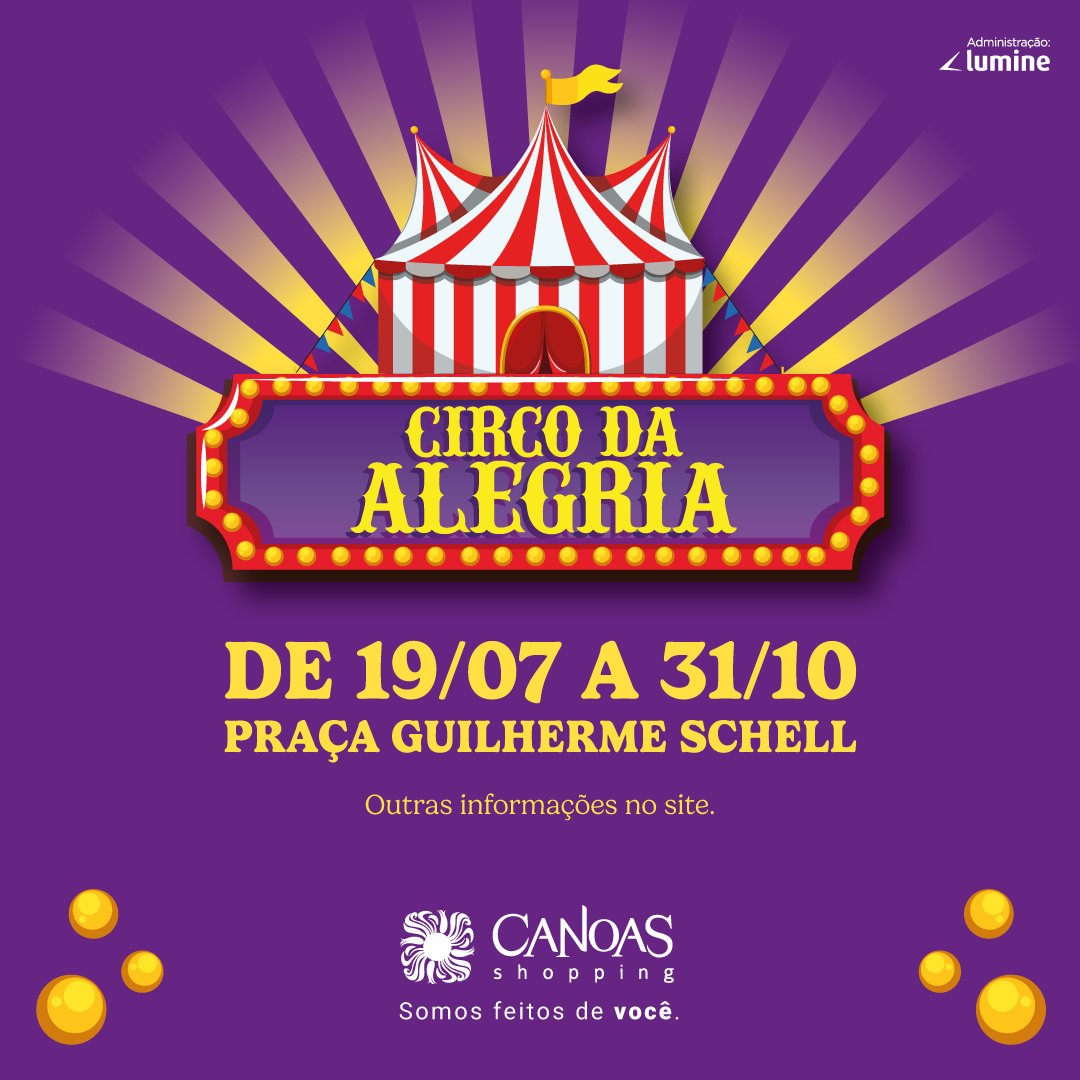 CanoasShopping's tweet photo. 🤸‍♀️🎪🤸 Venha curtir o Circo da Alegria na Praça Guilherme Schell do Canoas Shopping. A nova atração tem infláveis, pula-pula, piscina de bolinhas, escorregador caracol e elefante com escorrega. https://t.co/6Fqs0OtVql