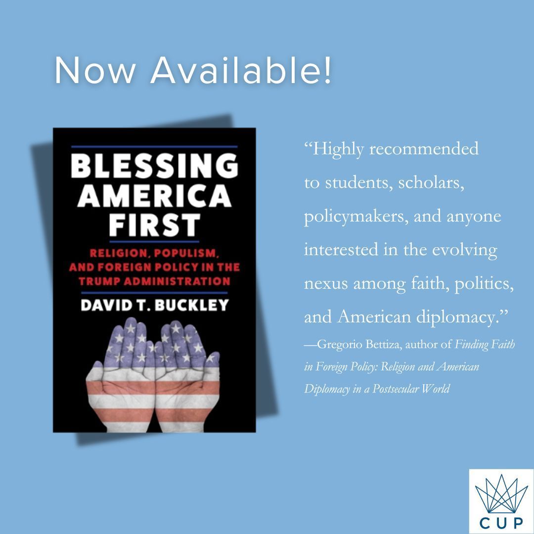 Columbia University Press (@columbiaup) on Twitter photo Now available! BLESSING AMERICA FIRST argues that under Trump, religion in U.S. foreign policy shifted from an implement of statecraft to a tool of populist political strategy. buff.ly/3xF5qdL #TrumpAdministration #ReligionInForeignPolicy <a href="/AsianDemocracy/">UofL Asian Democracy</a> <a href="/UofLDOPS/">UofL Political Science</a> Now available! BLESSING AMERICA FIRST argues that under Trump, religion in U.S. foreign policy shifted from an implement of statecraft to a tool of populist political strategy. buff.ly/3xF5qdL #TrumpAdministration #ReligionInForeignPolicy <a href="/AsianDemocracy/">UofL Asian Democracy</a> <a href="/UofLDOPS/">UofL Political Science</a>