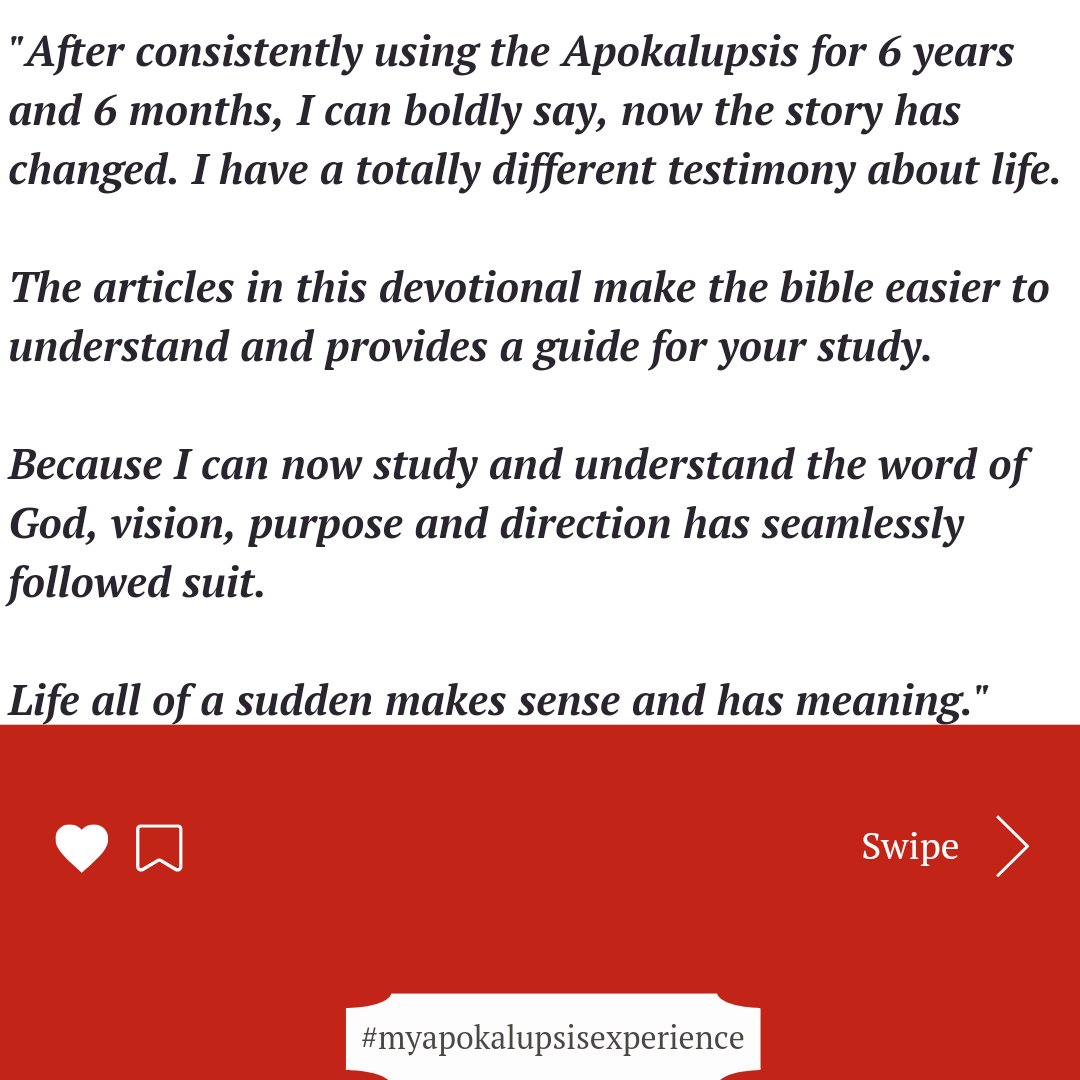 Apokalupsisdev's tweet photo. As Children of God, we do not have the luxury of confusion 👌

On today's episode of #myapokalupsisexperience, Amb Ama shares how using the Apokalupsis, revealed Purpose and the true essence of her existence

Thank you @amatakhie for sharing your story, we love you ❤ https://t.co/ANjR1y3Oox