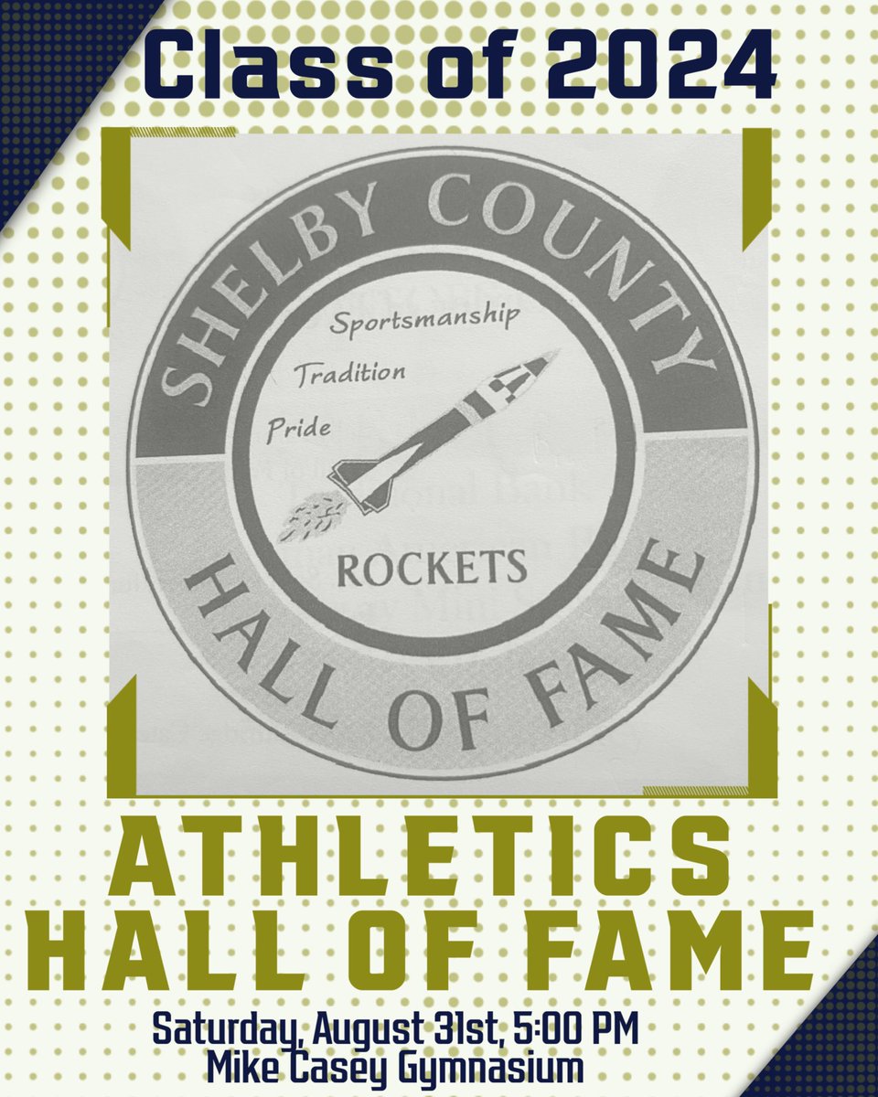 The Class of 2024 Athletics Hall of Fame will take place on Saturday, August 31st at 5:00 pm! Our inductees are the 1984 State Champions Track/Field Team, Stacey Eden, Candice Wiley Iceman, AJ Slaughter, and Coach Jim Wright. Tickets purchased via GoFAN-gofan.co/event/1561475?…