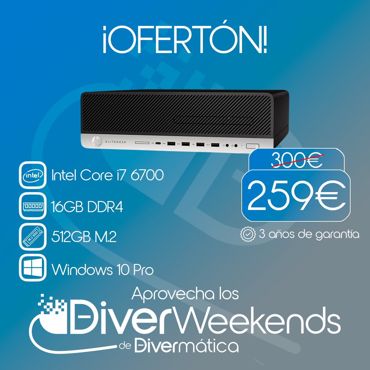 Divermatica_XRY's tweet photo. Nuevo #diverweekend y nueva #OfertaEspecial "reventona", mira que pedazo de equipo y que pedazo de precio!!!

Recuerda que solo tienes hasta el lunes a mediodía para hacer tu pedido en diverweekend@gmail.com o al WhatsApp 620 39 66 79 https://t.co/32NUnPYkj5