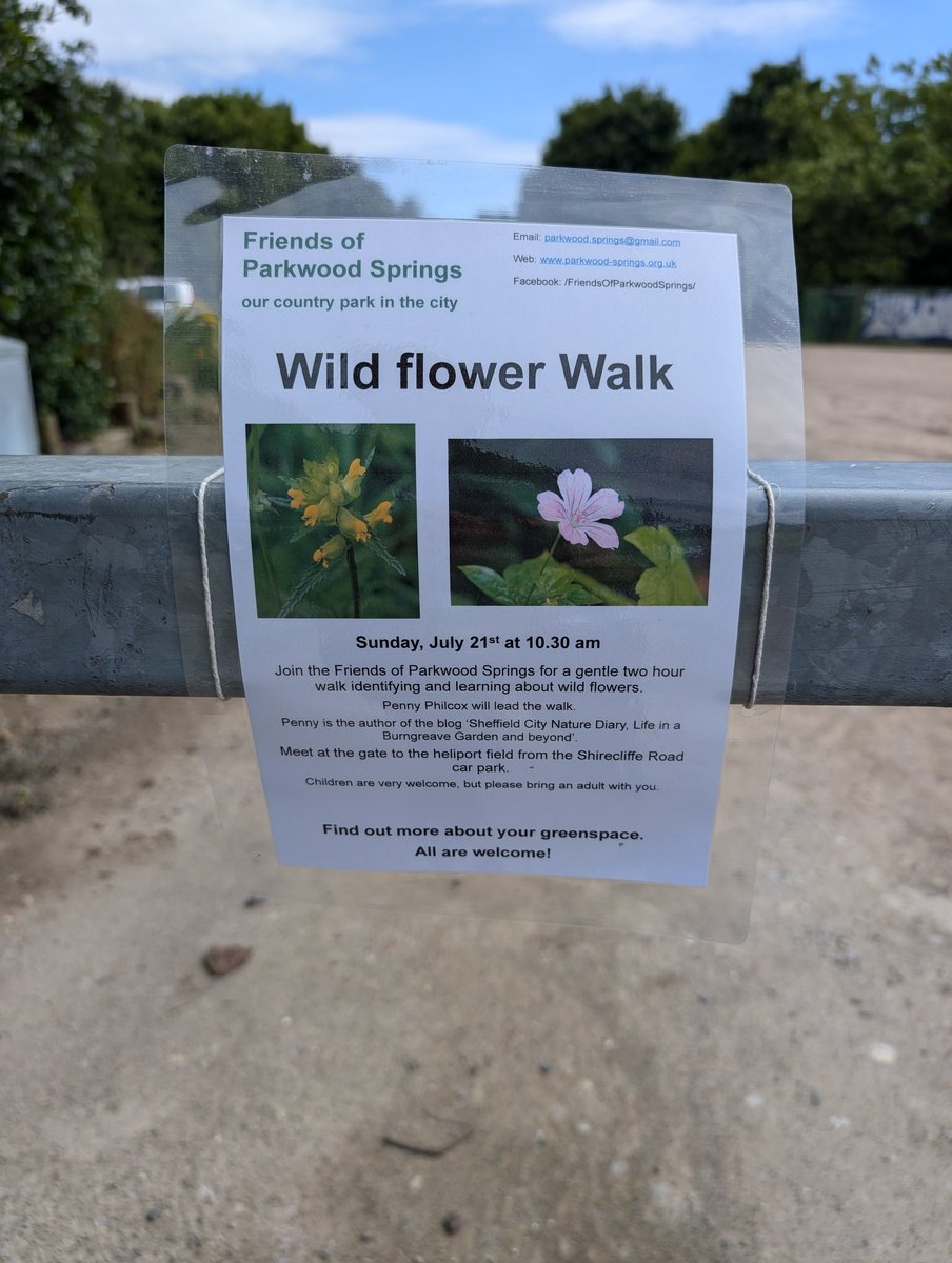 FriendsofPWS's tweet image. Join us this Sunday at 10.30am for our wildflower walk! Penny will take you on a gentle two hour walk where you will be able to identify and learn about different wild flowers.

Meet at this gate near the heliport field. We look forward to seeing you!