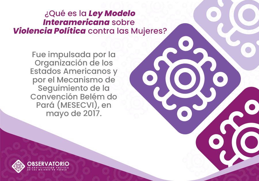 ¿Qué es la Ley Modelo Interamericana sobre Violencia Política contra las Mujeres?

Surge como una respuesta a la violencia política, busca hacer visible la participación política de las mujeres, así como reconocer las manifestaciones de violencia y acoso político.