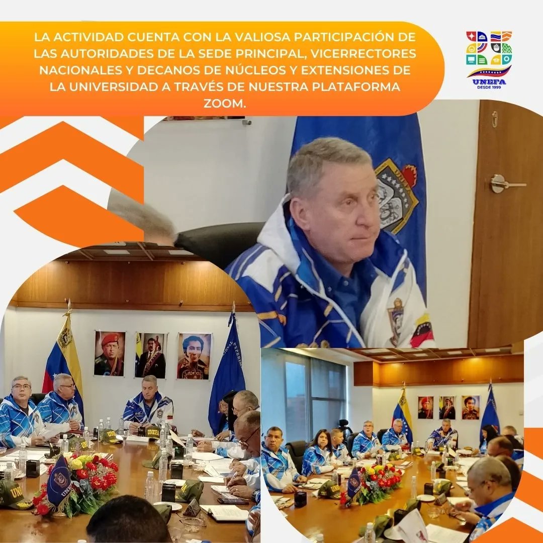 Unefa (@unefa_ven) on Twitter photo #Hoy El Rector MG. Ricardo Nicodemo lidera el Consejo Universitario 006-2024. La actividad cuenta con la participación de las autoridades, vicerrectores nacionales, decanos y coordinadores de extensiones de la universidad a través de nuestra plataforma Zoom.
<a href="/vladimirpadrino/">Vladimir Padrino L.</a> #Hoy El Rector MG. Ricardo Nicodemo lidera el Consejo Universitario 006-2024. La actividad cuenta con la participación de las autoridades, vicerrectores nacionales, decanos y coordinadores de extensiones de la universidad a través de nuestra plataforma Zoom.
<a href="/vladimirpadrino/">Vladimir Padrino L.</a>