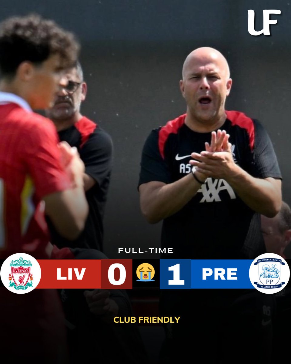 Since the media decided not to make a graphic for Liverpool's friendly game defeat to Preston today like they did for Man Utd four days ago, I've decided to make one to let everyone know that Arne Slot LOST his first game with Liverpool.

Repost. 👍