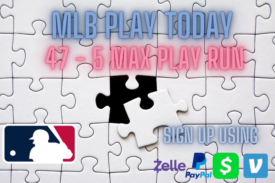 MLB IS BACK TODAY ⚾️⚾️⚾️

47 - 5 Max play run 🌟 21 - 0 Free play run🧩

Loving this play today 🔒 

Sending 20 that RT todays play for free 🔥

#GamblingX #Sportsbetting