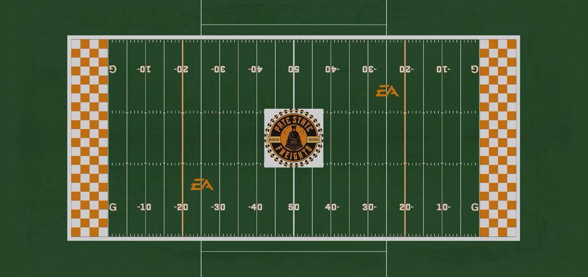 TheTunnel_Texas's tweet photo. The Pate State Freights x @EASPORTSCollege 

📍: Nashville, TN
🏟️: Late Kick Cathedral (Natural Grass Surface)

Offense: Mike Leach Air-Raid
Defense: Classic 4-3

HC: Josh Pate
OC: Producer Jessie
DC: MeeMaw https://t.co/mVoiwd4QeJ