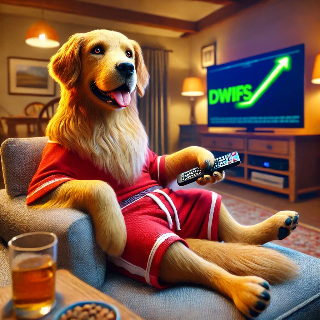 📺🐶 CHILLING AND WATCHING $DWIFS #memecoin1000x