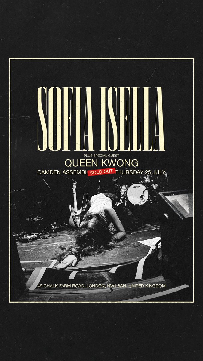 Next week in London. Sold out show with Sofia Isella. 💅🏻💅🏻