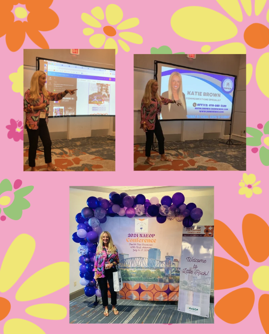 dawsonesc's tweet photo. Communications Specialist Katie Brown presenting at the NAEOP Conference on how to utilize Canva to create eye catching graphics. https://t.co/ccTVc5FuWd