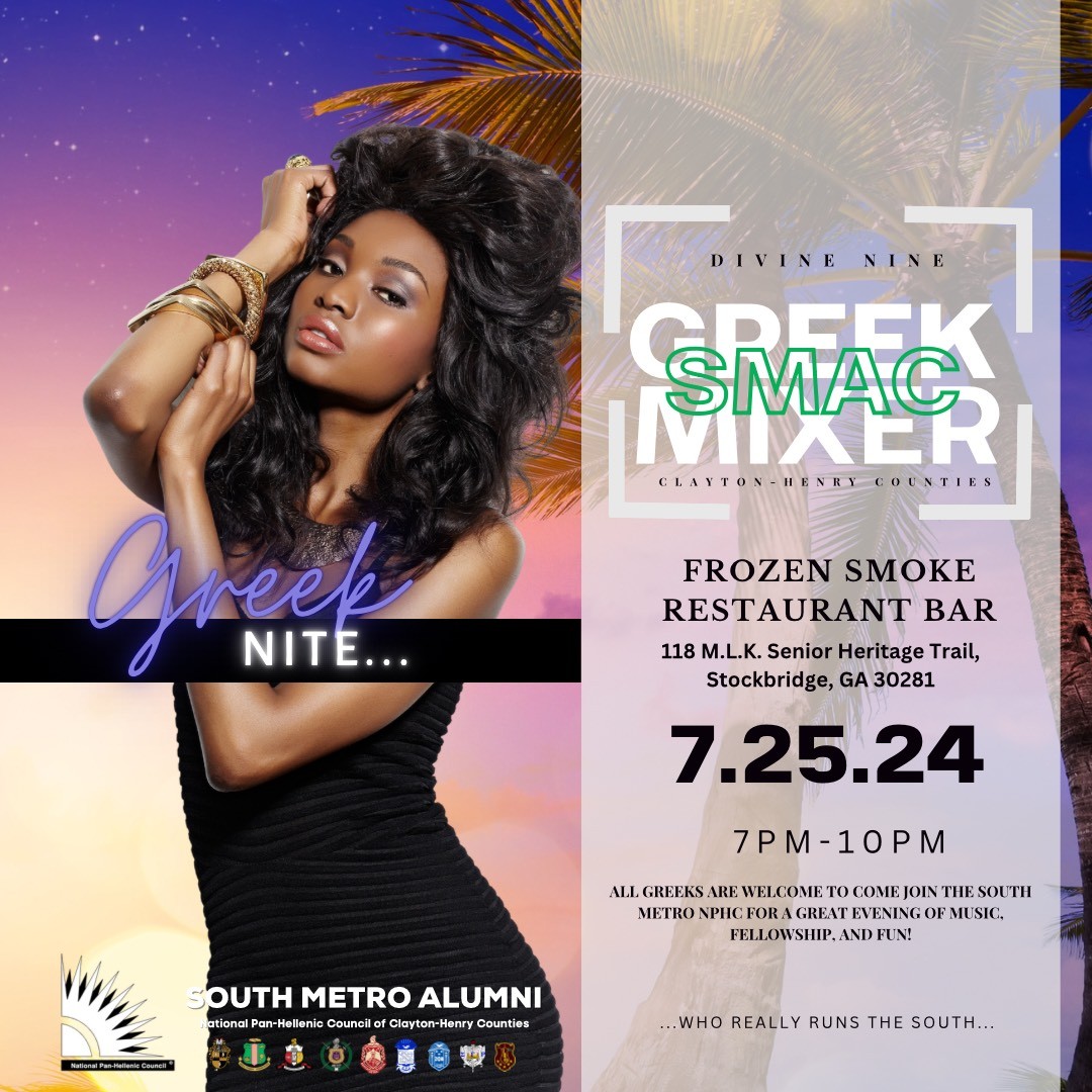 Have you been to the Frozen Smoke Restaurant Bar? It's the perfect spot for our mixer with its vibrant atmosphere, delicious food, and fantastic drinks. Can't wait to see you there. 7.25.24 <a href="/7pm/">Huong Le</a>, 118 M.L.K. Senior Heritage Trail, Stockbridge, GA #ClaytonHenryNPHC #FrozenSmoke