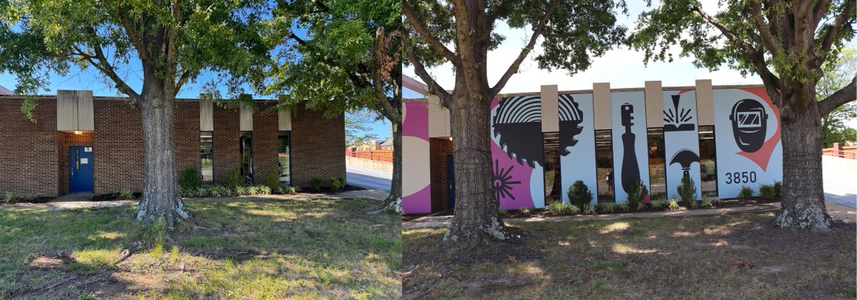 The new mural on Nova Labs' facade was created through a collaboration between FCED and <a href="/nova_labs/">Nova Labs</a>,  funded partly by a grant from the Virginia Tourism Corporation (VTC).