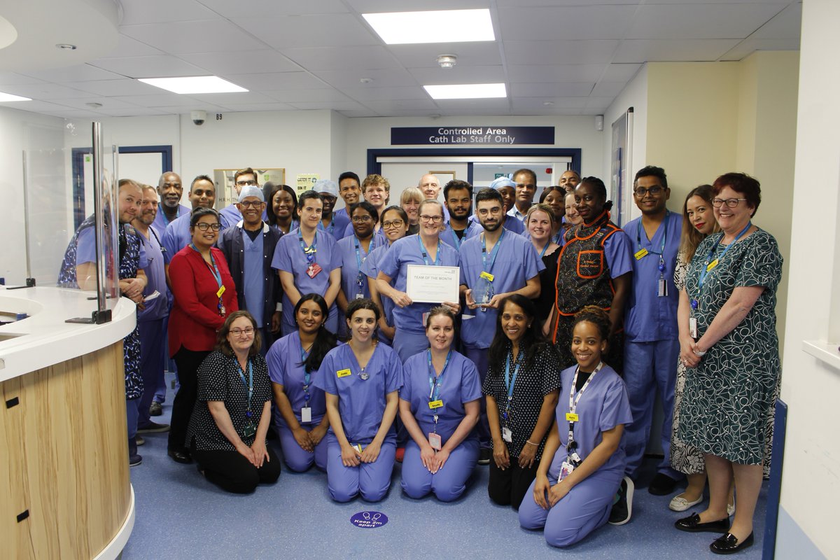 Congratulations to the Cardiac Cath Lab teams on both sites - our Team of the Month for May!

The teams have rallied together to overcome obstacles and ensure continuity of care for patients following the closure of the lifts in Beeden House at Bedford Hospital.