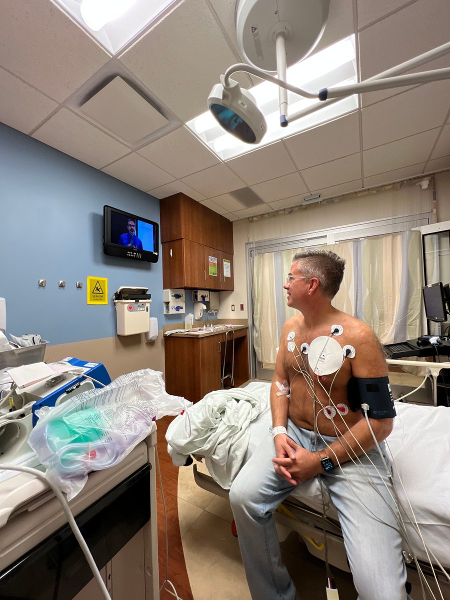 🫨Oh, the IRONY! This picture was taken just after I was SHOCKED with 255 joules of electricity (with ZERO sedation). I am listening to MYSELF on the TV, saying "You can't do everything."

#afib #burnoutrecovery #burnoutprevention #moralinjury #healthcareburnout