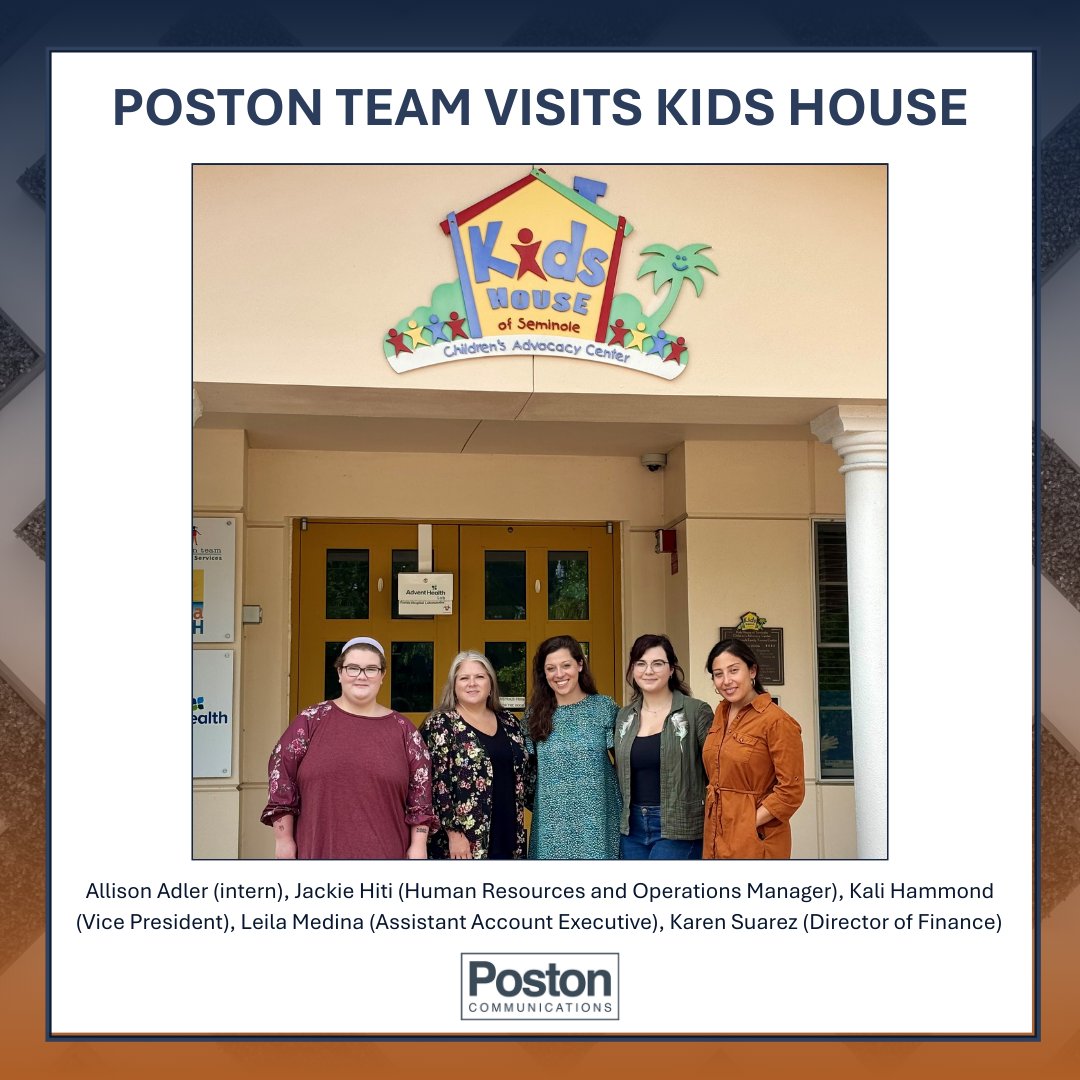 poston's tweet photo. Members of our Orlando team recently visited our pro bono client @KidsHouseCAC for its “In Their Shoes” event. Kids House is a child advocacy center dedicated to preventing child abuse and supporting abuse victims and families. 🔗: https://t.co/unR85F1oEU. https://t.co/4fRvfZYbOC