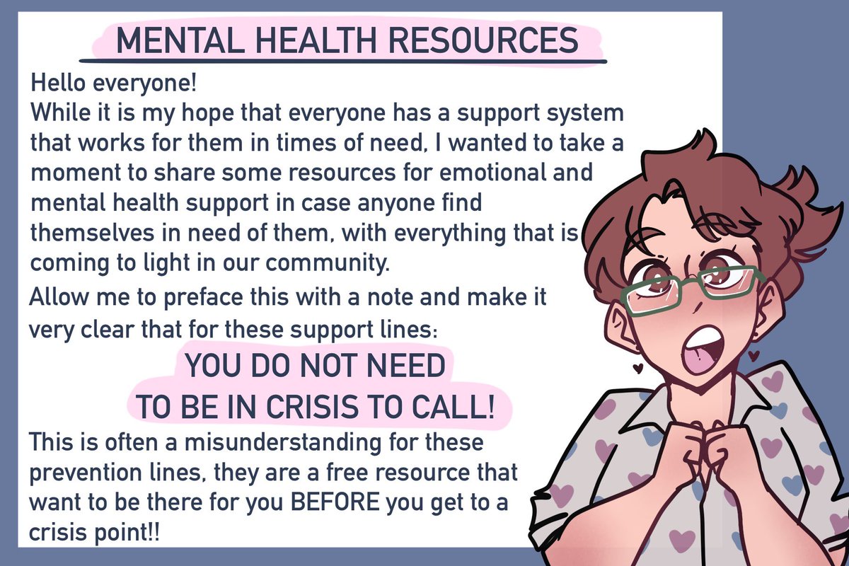 LadyLusan's tweet photo. Everyone deserves to have access to mental health resources out there! 
Thank you all so much for supporting my friends during all of this. We aren’t going to let it go until she stops, but it takes a toll on everyone. I hope you have all the support you need! https://t.co/My9W6qUiPF