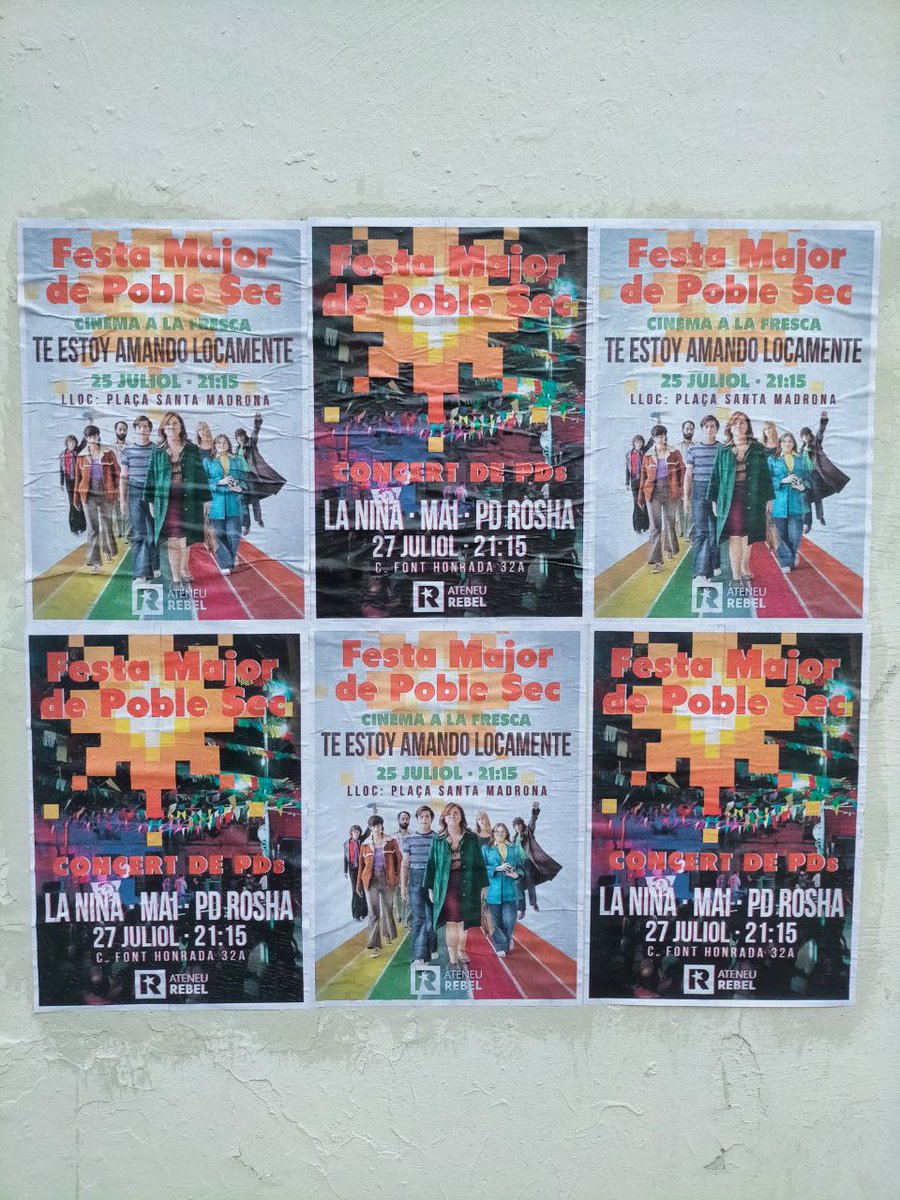 Comencen les #FestaMajorPobleSec!!!
Remena, tria i gaudeix de les festes que muntem entre les veïnes