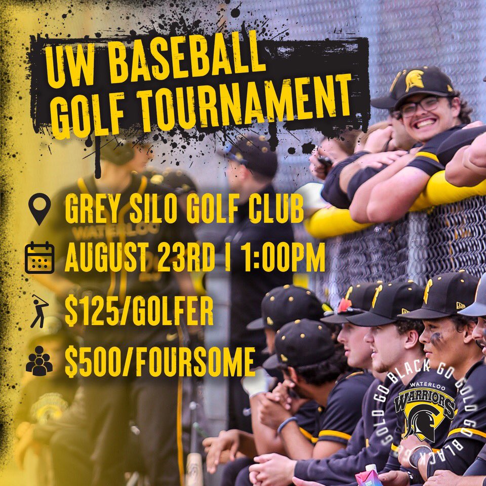 wloobsb's tweet photo. 🚨Warriors Golf Tournament🚨

It’s that time of year again. The Warriors are hosting our annual golf  tournament on August 23rd! Visit the link in our bio to register while spots last. 

Golf at Grey Silo with dinner available for purchase at Molly Bloom’s afterwards. https://t.co/aA1O5aCMWU