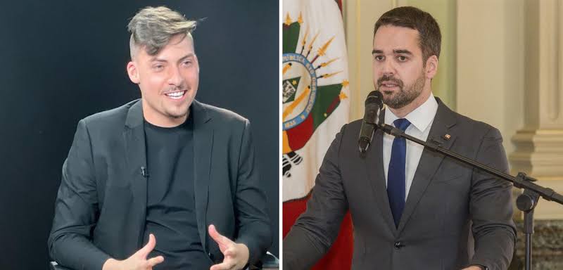 eleicoesempauta's tweet photo. 🇧🇷 Pré-candidato a vereador, Jair Renan Bolsonaro busca polêmica e debocha de orientação sexual de Eduardo Leite.
“Meu governador (de SC) dá fuzil e segurança, enquanto o nosso vizinho dá outra coisa”, escreveu. https://t.co/k1vGMhx0t8