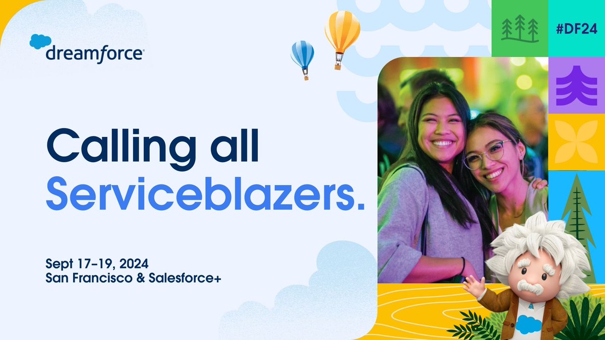 Attention #Serviceblazers — The countdown to Dreamforce 2024 is on!

Learn from experts and connect with industry leaders while having fun and giving back.

Join us for the largest and most trusted AI event in the world: sforce.co/4fbAdQk

#DF24