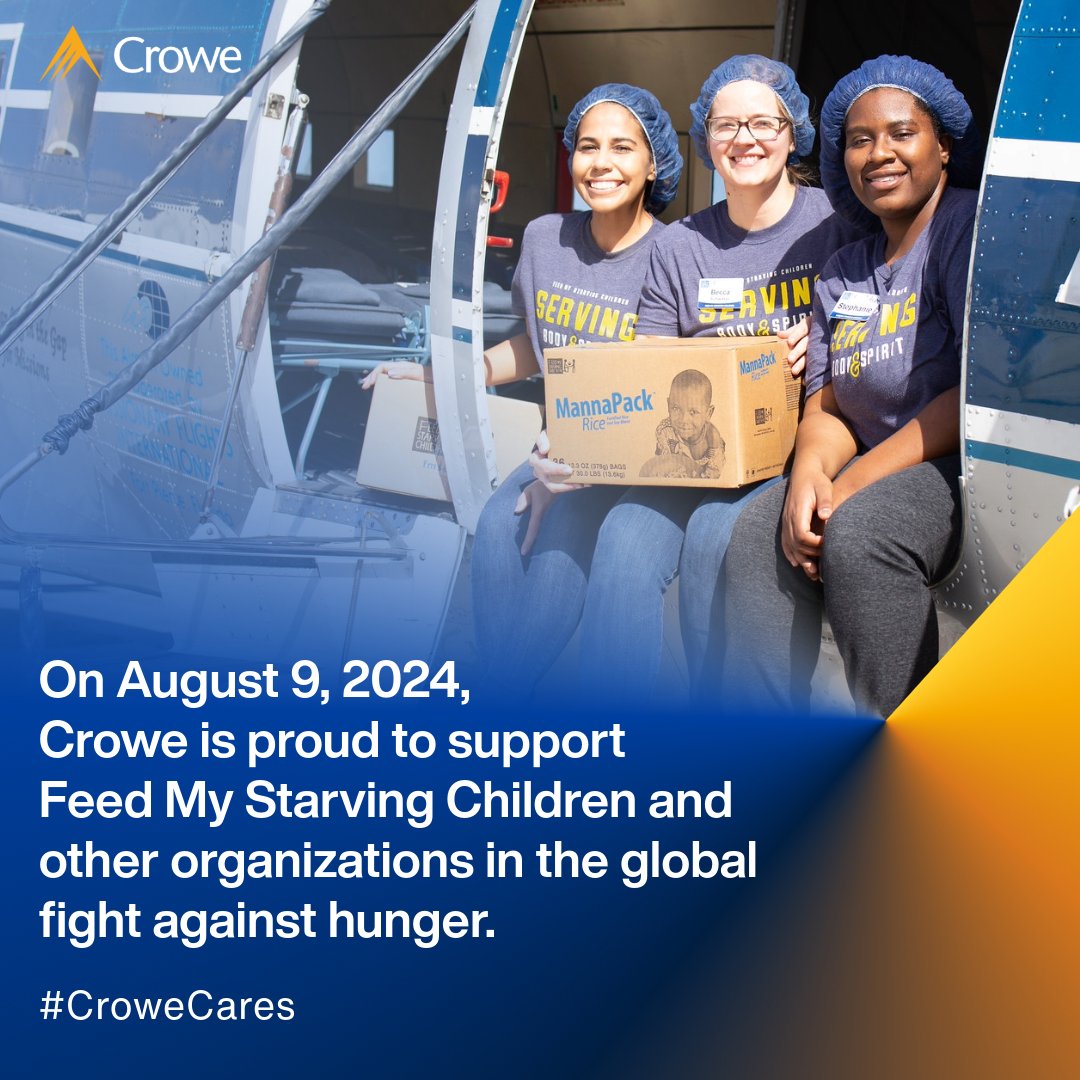 CroweUSA's tweet image. @fmsc_org believes hope starts with food. On our second annual #CroweCares Day August 9, Crowe volunteers will team with FMSC to fight food poverty and insecurity in their communities. Learn more about FMSC and its mission: bit.ly/3S6fL9m #GoCrowe
