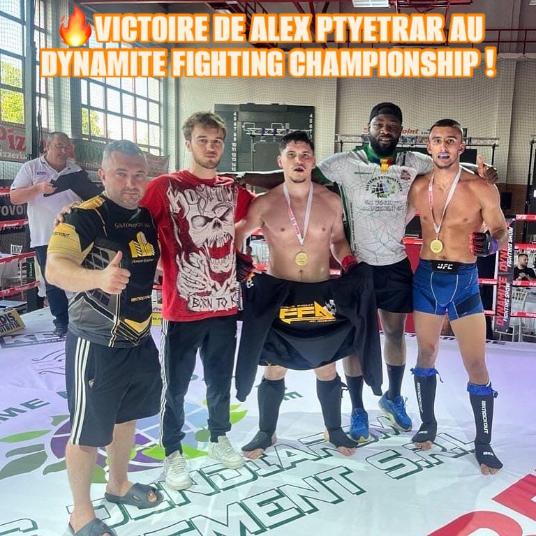 🔥VICTOIRE DE ALEX PTYETRAR AU DYNAMITE FIGHTING CHAMPIONSHIP !

🏆Le sociétaire de la FFA Alex Ptyetrar remporte son combat par KO au 3ème round au Dynamite Fighting Championship en Roumanie ! 👊