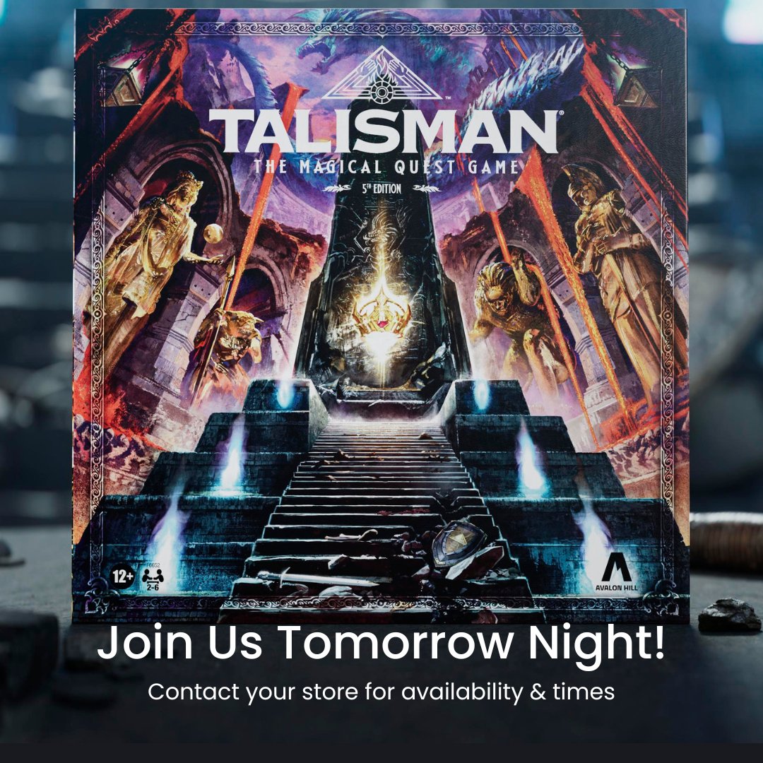 gamestop's tweet image. This Saturday, join participating GameStop locations for a Pokemon Play &amp;amp; Trade Event! Tomorrow night, we're hosting Hasbro Game Night featuring Talisman: The Magical Quest Board Game. 
Give us a 📞 for times &amp;amp; locations: bit.ly/3UMmZBy
#GameStop #PokemonEvent #GameNight