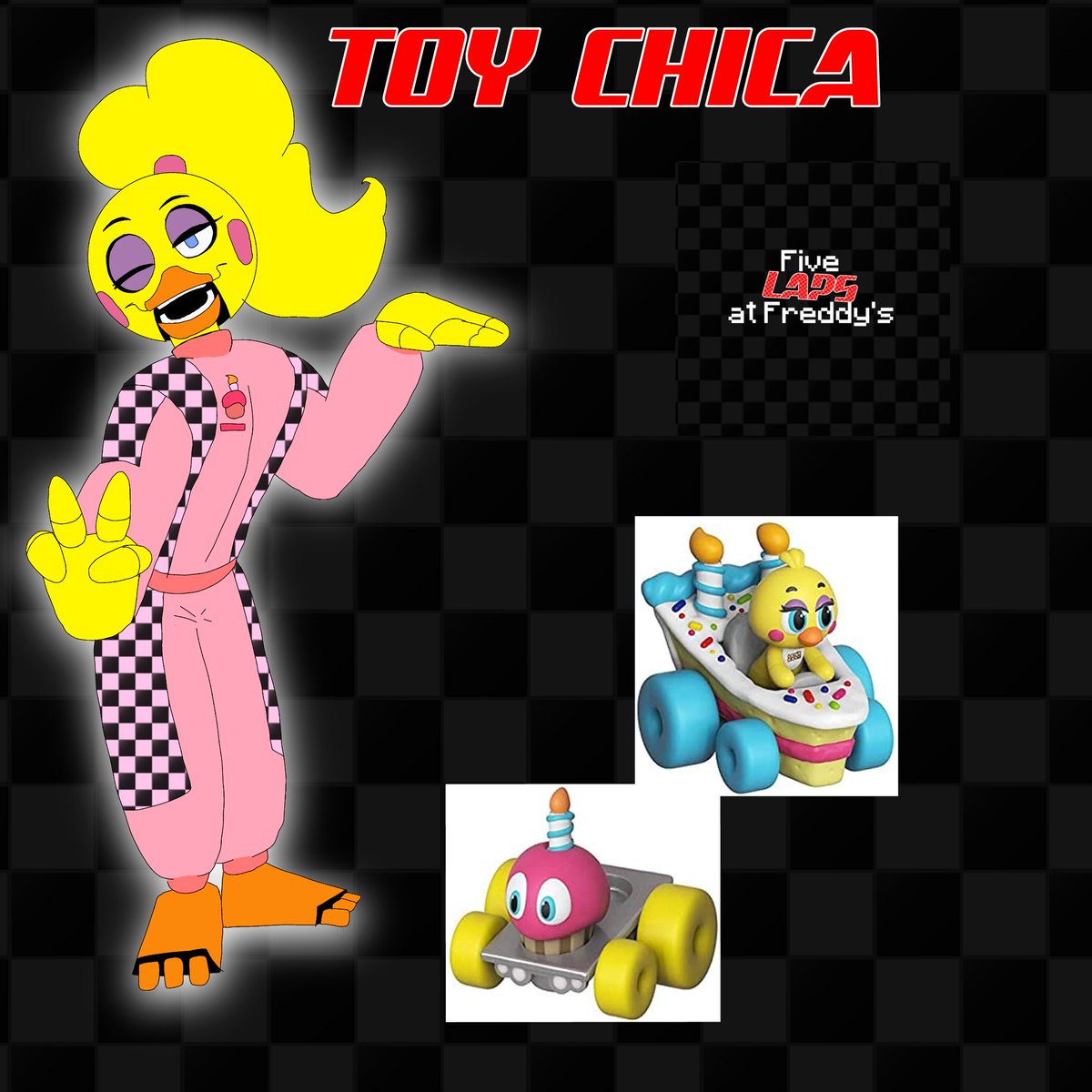 Five Laps at Freddy's Toy Chica concept!! Ik I said Toy Bonnie was next but Puppet didn't reach my like goal 💔
#FNaF #FLaP #fnaftoychica #toychicafnaf #toychica #fivelapsatfreddys