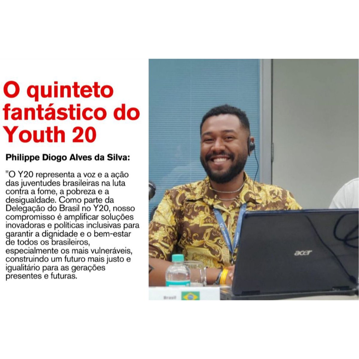 conseaminas's tweet photo. O quinteto fantástico do Youth 20
Cinco jovens brasileiros escolhidos em um processo seletivo vão representar o Brasil nas trocas de experiências.
Confira mais sobre eles: https://t.co/CXVjvpmtCt https://t.co/AK9YJmcaka