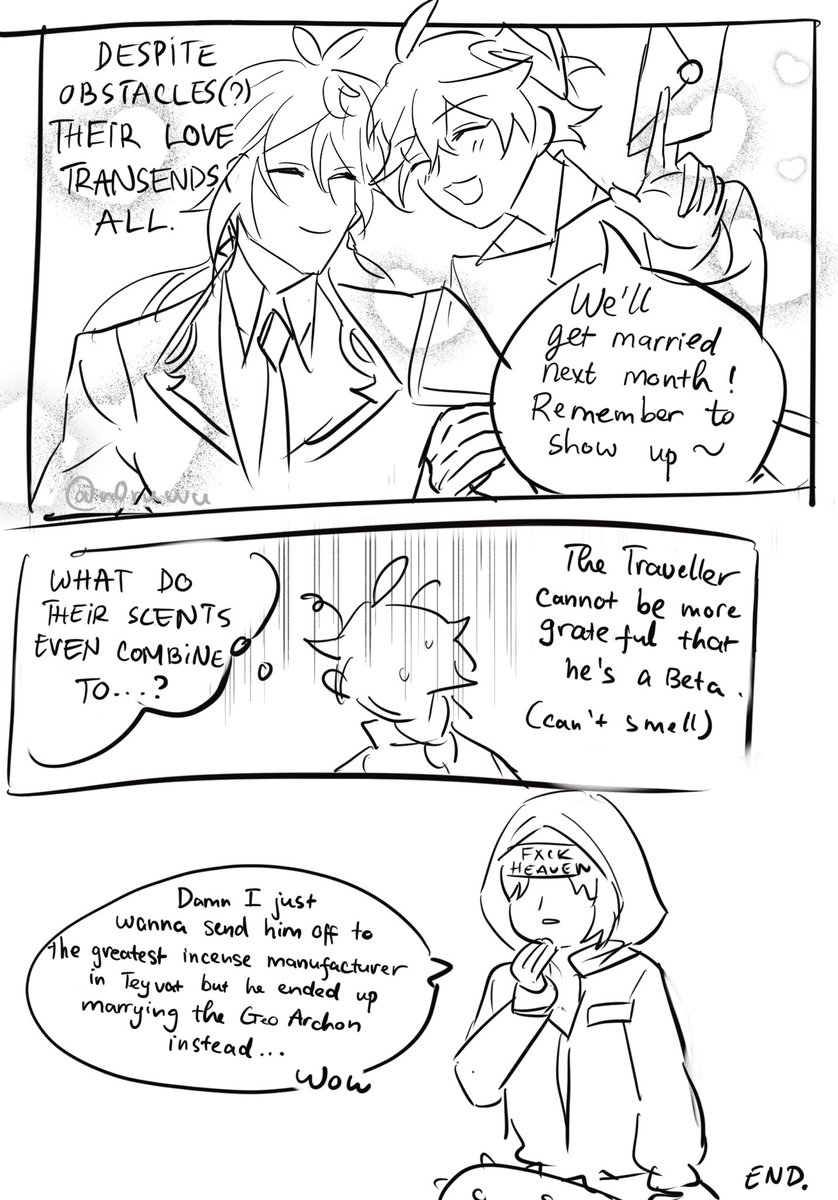 n0ruwu's tweet photo. Happy birthday Childe! Have this abo comic I made for u 🥳🥳 #ZhongChi https://t.co/MUke63y2UV