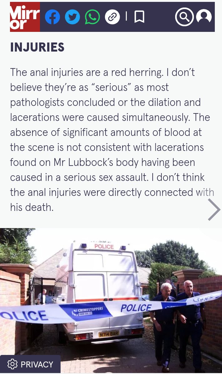 MrMcCrossan's tweet photo. @MrBarrymore @itn They've conveniently left things out including the detailed witness account from Simon Shaw also DCI Peter Kirkham who read all available documents and is on public record stating the window of opportunity for murder being impossible and the anal injuries being exaggerated https://t.co/Vbf6a7CgTX