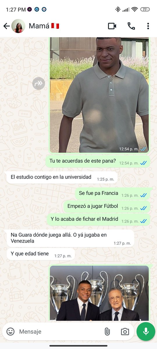 El_Angel_R's tweet photo. Mi mamá también rodó con el meme de #Mbappé 🤣🤣🤣🤣🤣 https://t.co/SoL5P3gTuz
