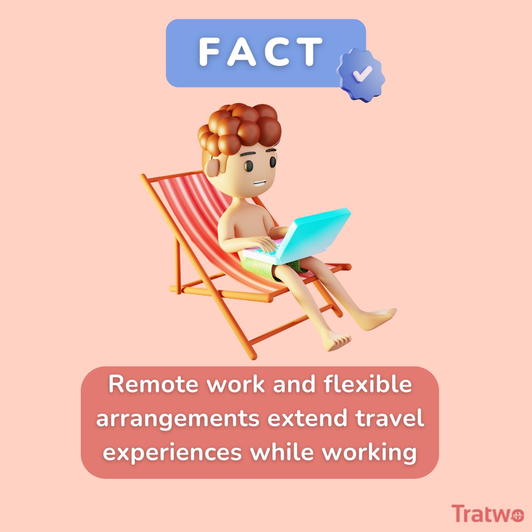 GoTratwo's tweet photo. Myth vs Fact:
Myth- Longer travel is impossible while working.
Fact- Remote work + flexible schedules make it possible!
Work and explore the world!
.
.
.
#travelwhileworking #remotework #digitalnomadlife #WorkLifeBalance #workfromanywhere #travelandwork #nomadlife #traveldreams https://t.co/fWDUG9dwOY