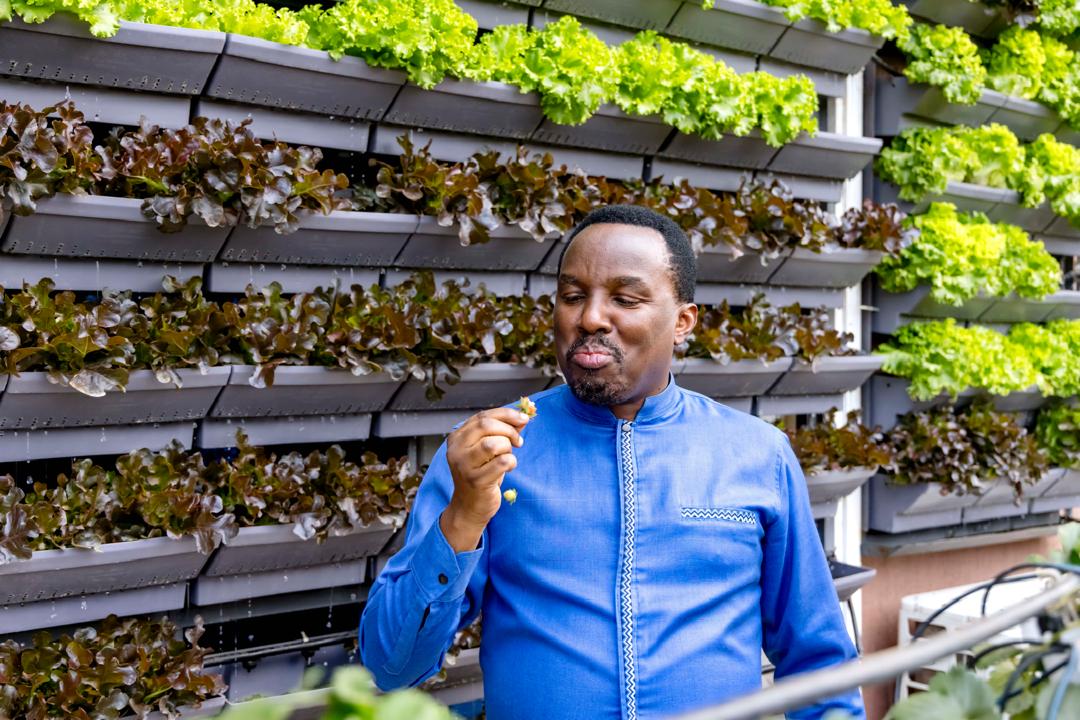 P_Karangwa's tweet photo. Love the vertical farm @FAORwanda building in #Kigali.  Enjoyed harvesting &amp; tasting delicious fresh harvest!
Commendable initiative @CoumbaDSow! This has high potential for outstanding contribution to improved nutrition, increased income and a better environment! https://t.co/YCx8kxB6zT