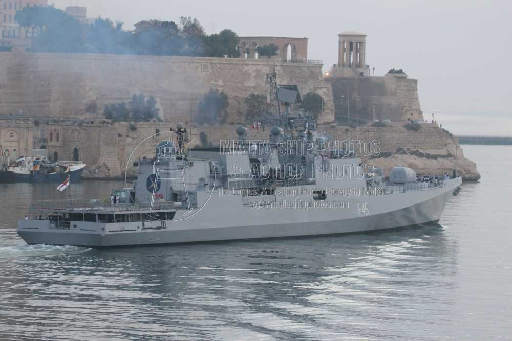 Shipguru's tweet photo. #IndianNavy #TalwarClass #frigate #INS_TEG F45 #leaving #grandharbourmalta - 30.05.2012 - https://t.co/nfgboxc3g3 - NO PHOTOS can be used or manipulated without our permission @Rich_Ships @ShipsInPics @Gibdan1 @key2med https://t.co/n0nzCzZcut