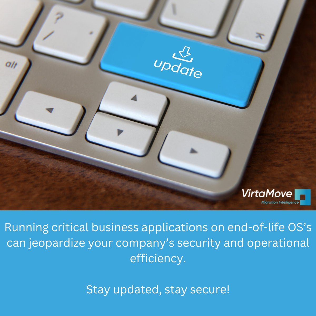 VirtaMove's tweet photo. Running critical business apps on end-of-life OS's poses serious risks. VirtaMove can help you to migrate your legacy apps to modern, secure servers. https://t.co/qEdLu9YxZx
#LegacyApplications #CyberSecurity #TechUpdates #ApplicationMigration https://t.co/foACKg3aI0