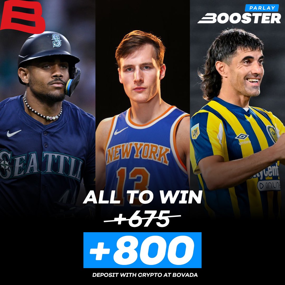 Nice to have MLB back for #CrossSportParlay betting! ⚾️🏀⚽️ We boosted the  Mariners, Knicks and Roasario Central all to win up to +800! Want to build  your best bet? Use #WhatsYaWager over