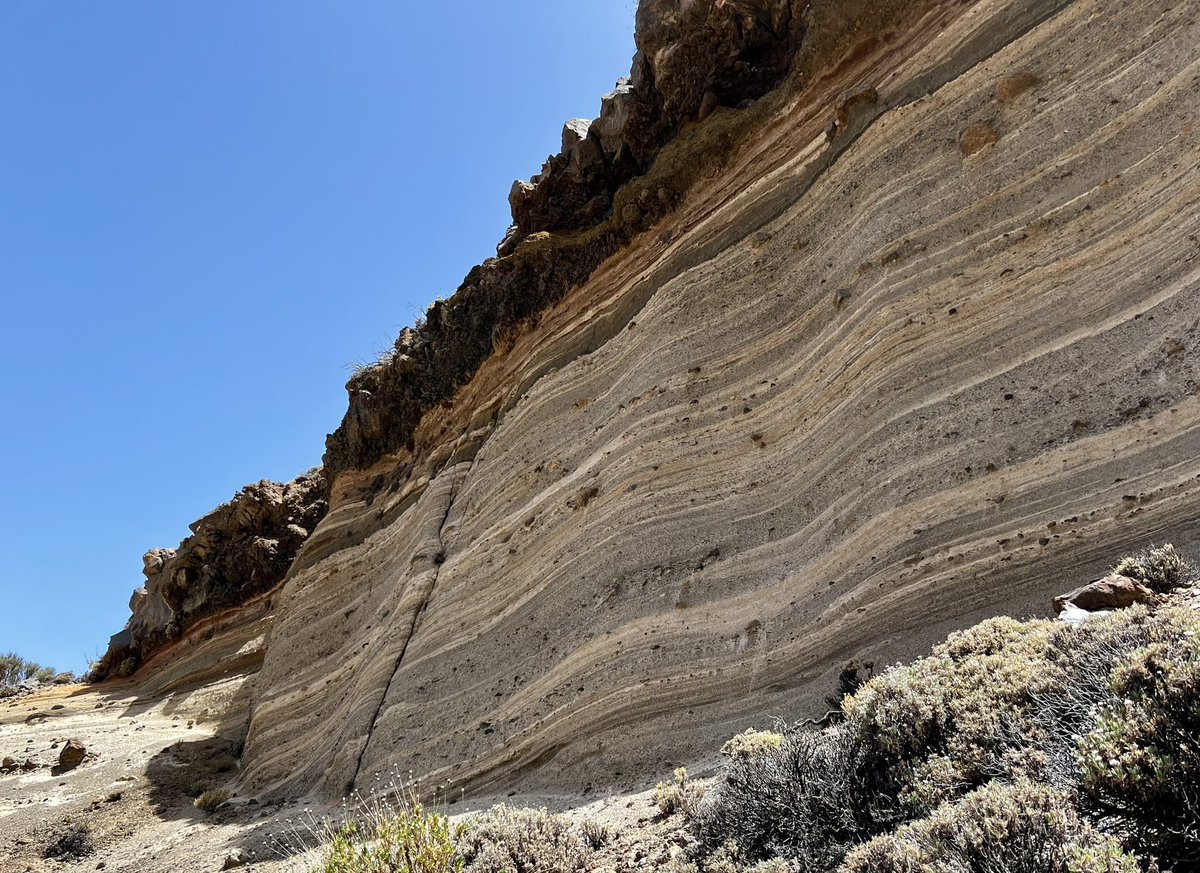 Enjoying sampling the ignimbrites and seeing the volcanic geology of Tenerife