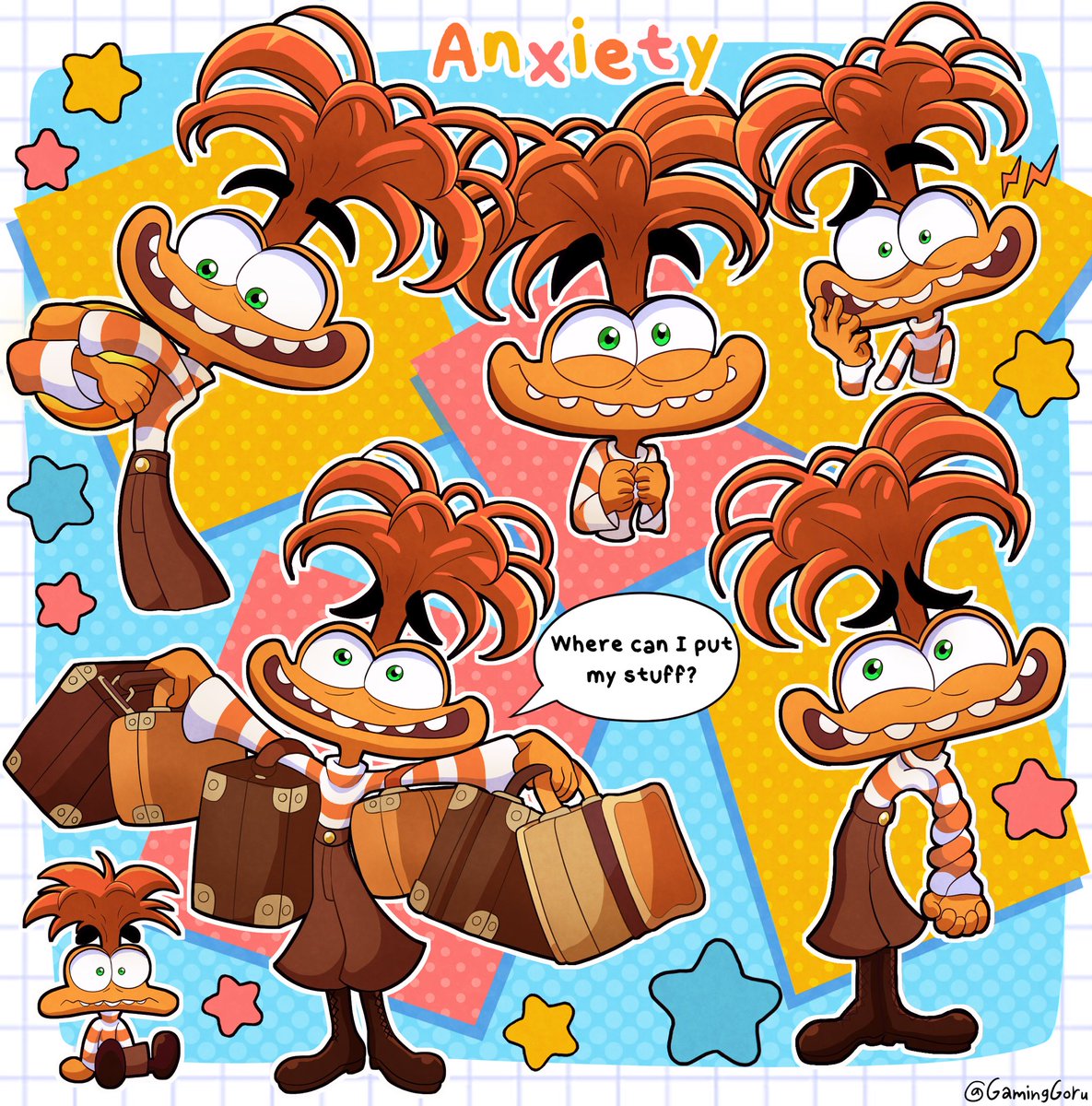 TheGamingGoru's tweet photo. ✨🧡 Anxiety! 🧡 ✨
I just love this little orange dumpling! 🥰 🌟
// #Insideout2 #InsideOut2anxiety #InsideOutfanart #Pixar 😬 🧡 💫 https://t.co/M0zXpXi36y